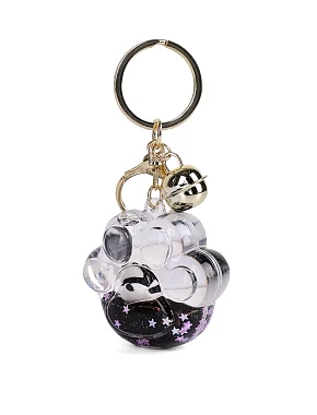 Брелок підвіска чорно-білий з блискітками - фото 1 - Miraton