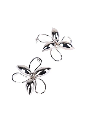 Сережки квіти в сріблі - фото 1 - Miraton