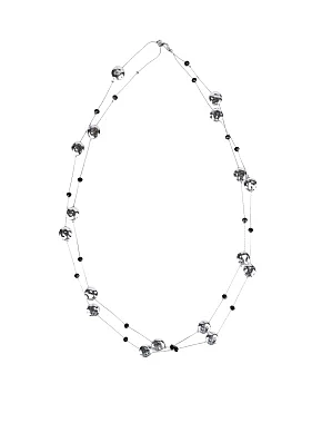 Колье многослойное в серебре - фото 1 - Miraton