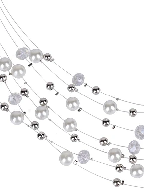 Набор из колье и сережек из бусин - фото 2 - Miraton