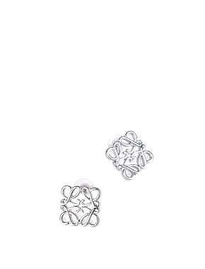 Серьги пусеты монограмма в серебре - фото 1 - Miraton