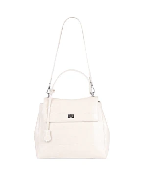 Жіноча сумка-рюкзак MIRATON шкіряна біла - фото 8 - Miraton