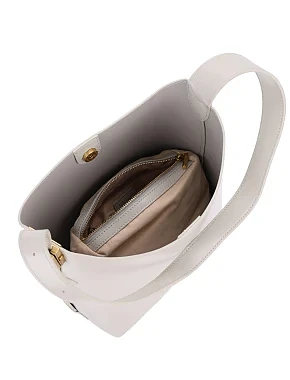 Жіноча сумка тоут шкіряна сіра - фото 6 - Miraton