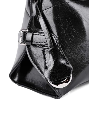 Жіноча сумка через плече MIRATON шкіряна чорна - фото 7 - Miraton