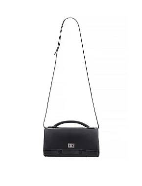 Жіноча сумка крос-боді шкіряна чорна - фото 7 - Miraton