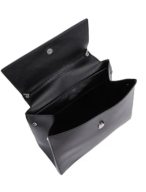 Жіноча сумка тоут шкіряна чорна - фото 7 - Miraton