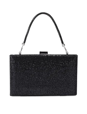 Женская сумка с камнями черная - фото 3 - Miraton