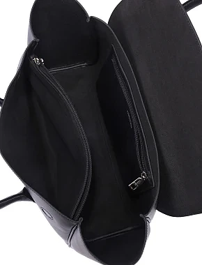 Жіноча сумка шкіряна чорна - фото 6 - Miraton