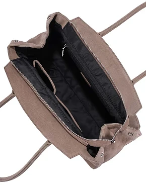 Жіноча сумка замшева сіра - фото 6 - Miraton