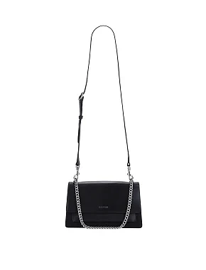 Жіноча сумка через плече шкіряна чорна - фото 7 - Miraton