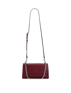 Жіноча сумка через плече шкіряна бордова - фото 7 - Miraton