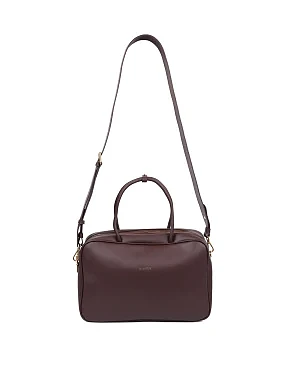 Женская сумка тоут кожаная коричневая - фото 7 - Miraton