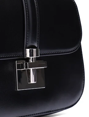 Женская сумка кросс-боди кожаная черная - фото 4 - Miraton