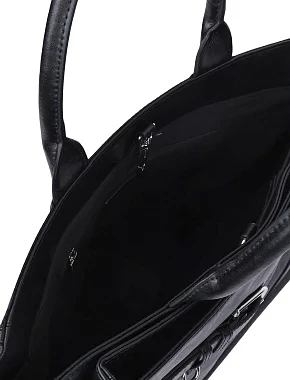 Женская сумка кожаная черная - фото 7 - Miraton