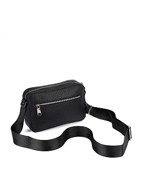 Чоловічий месенджер шкіряний чорний - фото 6 - Miraton