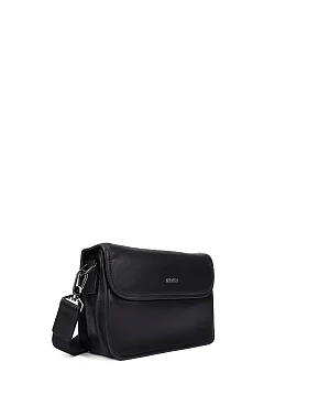 Мужская сумка через плечо кожаная черная - фото 1 - Miraton