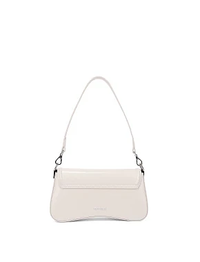 Женская сумка через плечо кожаная молочного цвета - фото 3 - Miraton