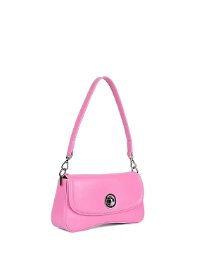 Жіноча сумка через плече шкіряна рожева - фото 2 - Miraton