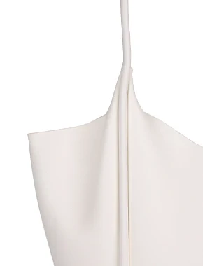 Женская сумка шоппер кожаная белая - фото 4 - Miraton