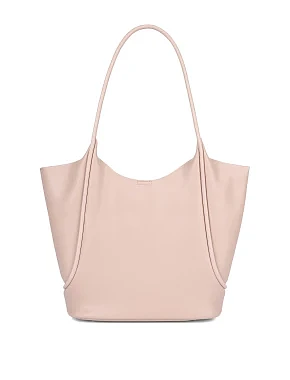 Женская сумка шоппер кожаная бежевая - фото 3 - Miraton