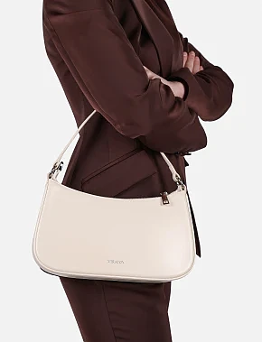 Жіноча сумка шкіряна біла - фото 1 - Miraton