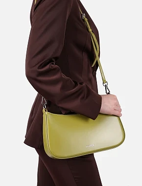 Жіноча сумка шкіряна зелена - фото 1 - Miraton