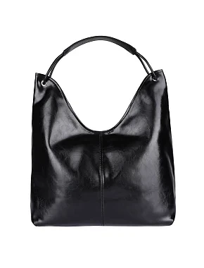 Жіноча сумка шкіряна чорна - фото 3 - Miraton