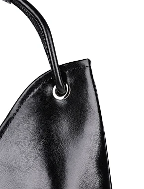 Жіноча сумка шкіряна чорна - фото 4 - Miraton