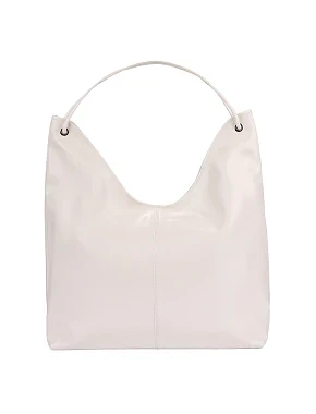 Жіноча сумка шкіряна біла - фото  - Miraton