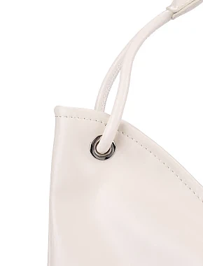 Жіноча сумка шкіряна біла - фото 4 - Miraton