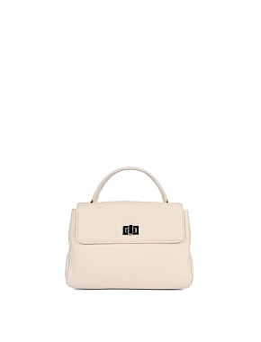 Жіноча сумка крос-боді шкіряна молочного кольору - фото  - Miraton