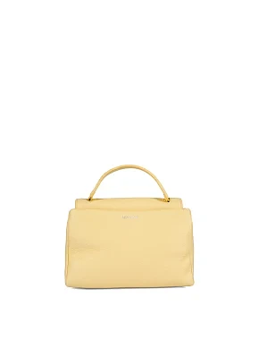 Женская сумка кросс-боди кожаная желтая - фото 3 - Miraton