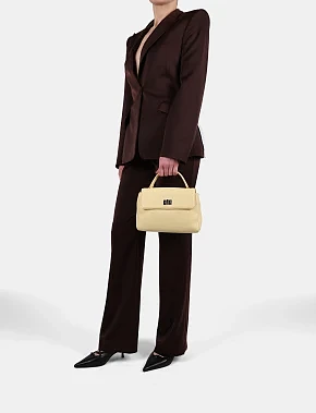 Жіноча сумка крос-боді шкіряна жовта - фото 6 - Miraton