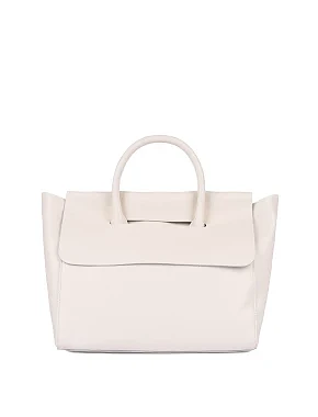 Женская сумка кожаная белая - фото 1 - Miraton