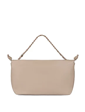 Женская сумка через плечо кожаная бежевая - фото 3 - Miraton