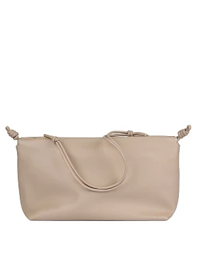 Женская сумка через плечо кожаная бежевая - фото 5 - Miraton