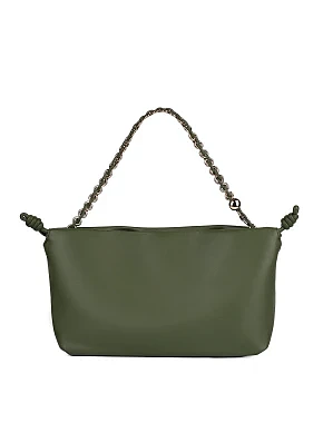 Женская сумка через плечо кожаная зеленая - фото 1 - Miraton