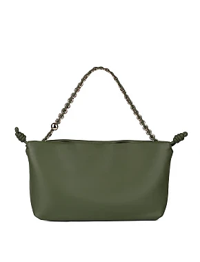 Женская сумка через плечо кожаная зеленая - фото 3 - Miraton