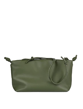 Женская сумка через плечо кожаная зеленая - фото 5 - Miraton