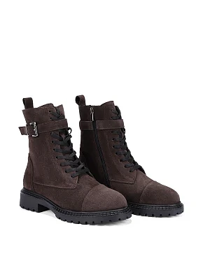 Жіночі черевики Attizzare велюрові коричневі - фото 3 - Miraton