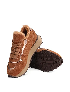 Жіночі кросівки Attizzare велюрові коричневі - фото 2 - Miraton