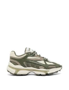 Женские кроссовки Lacoste L003 2K24 кожаные зеленые - фото 1 - Miraton