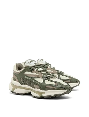 Женские кроссовки Lacoste L003 2K24 кожаные зеленые - фото 2 - Miraton