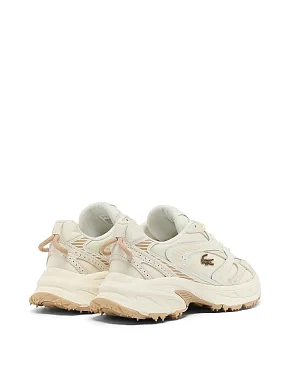 Женские кроссовки Lacoste L003 2K24 кожаные бежевые - фото 3 - Miraton
