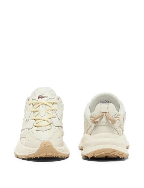 Женские кроссовки Lacoste L003 2K24 кожаные бежевые - фото 4 - Miraton