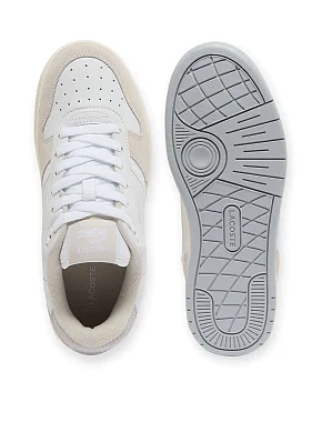 Женские кеды Lacoste T-Clip кожаные бежевые - фото 4 - Miraton