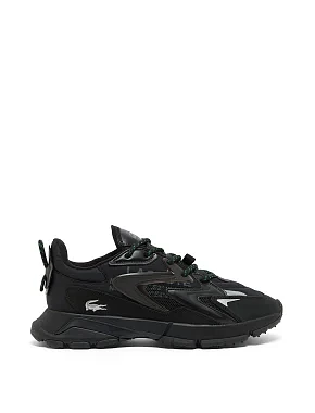 Мужские кроссовки Lacoste L003 Neo tech замшевые черные - фото 1 - Miraton
