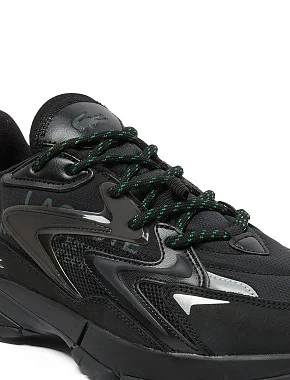 Мужские кроссовки Lacoste L003 Neo tech замшевые черные - фото 6 - Miraton
