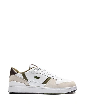 Чоловічі кеди Lacoste T-Clip шкіряні білі - фото 1 - Miraton
