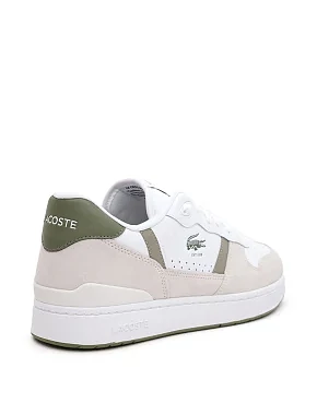 Мужские кеды Lacoste T-Clip кожаные белые - фото 4 - Miraton